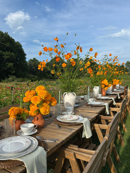 Local Farm to Table Dinner Among the Flowers